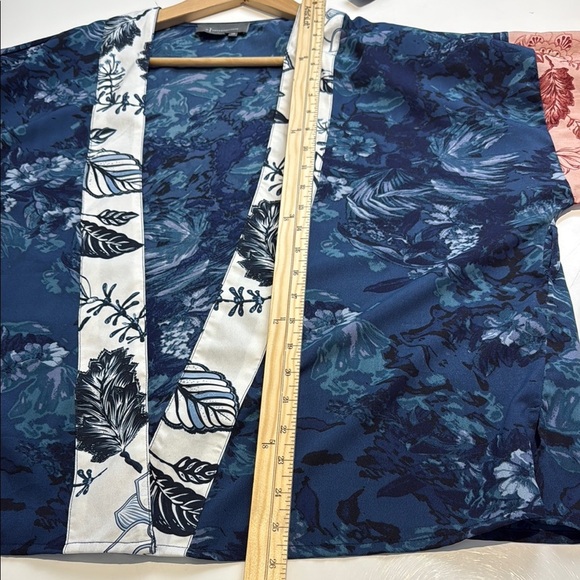 Anthropologie Floral Kimono Jacket in Blue and Pink One Size *No Belt - Picture 7 of 7